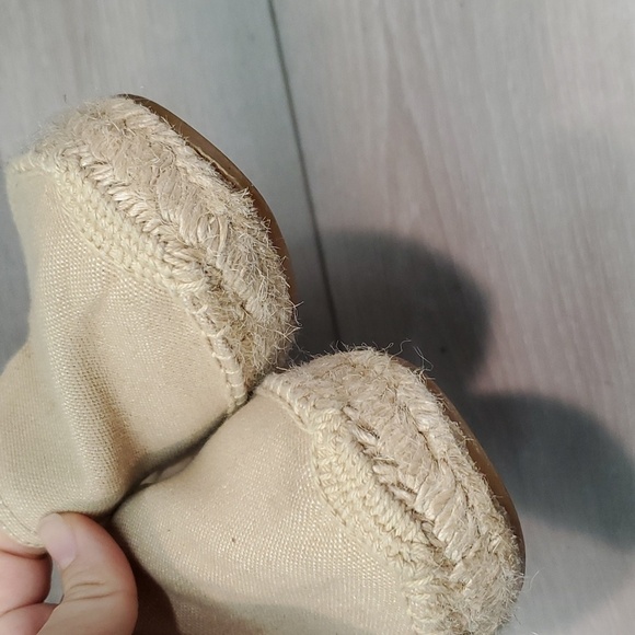 Anthropologie Soludos Womens Canvas Espadrille Loafer Slip on shoes sz 8.5 - Picture 4 of 12